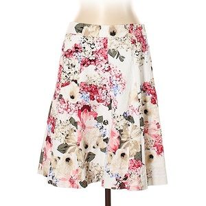 White House Black Market Floral Skirt